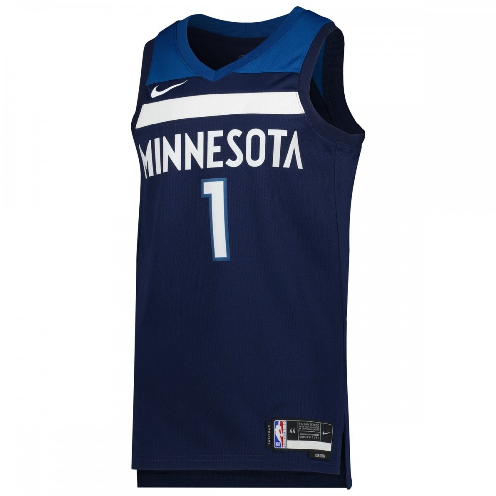 Anthony Edwards Minnesota Timberwolves Unisex 2022/23 Swingman Jersey Icon - second front view