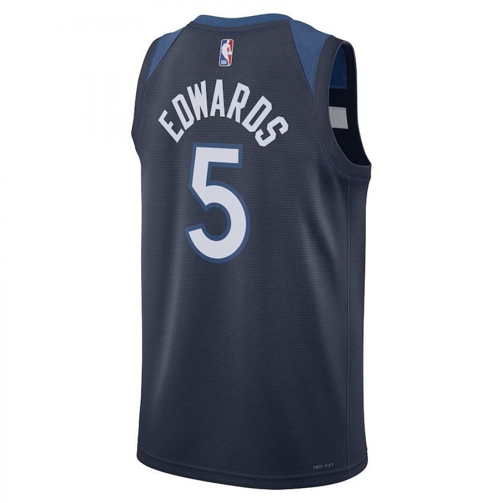 Anthony Edwards Minnesota Timberwolves Unisex Swingman Jersey Icon Edition Navy - back view