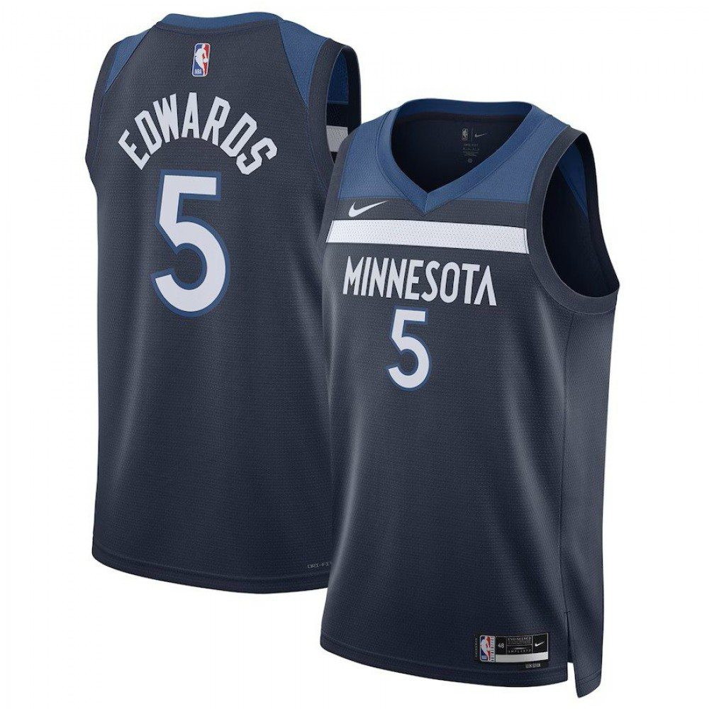 Anthony Edwards Minnesota Timberwolves Unisex Swingman Jersey Icon Edition Navy - front view