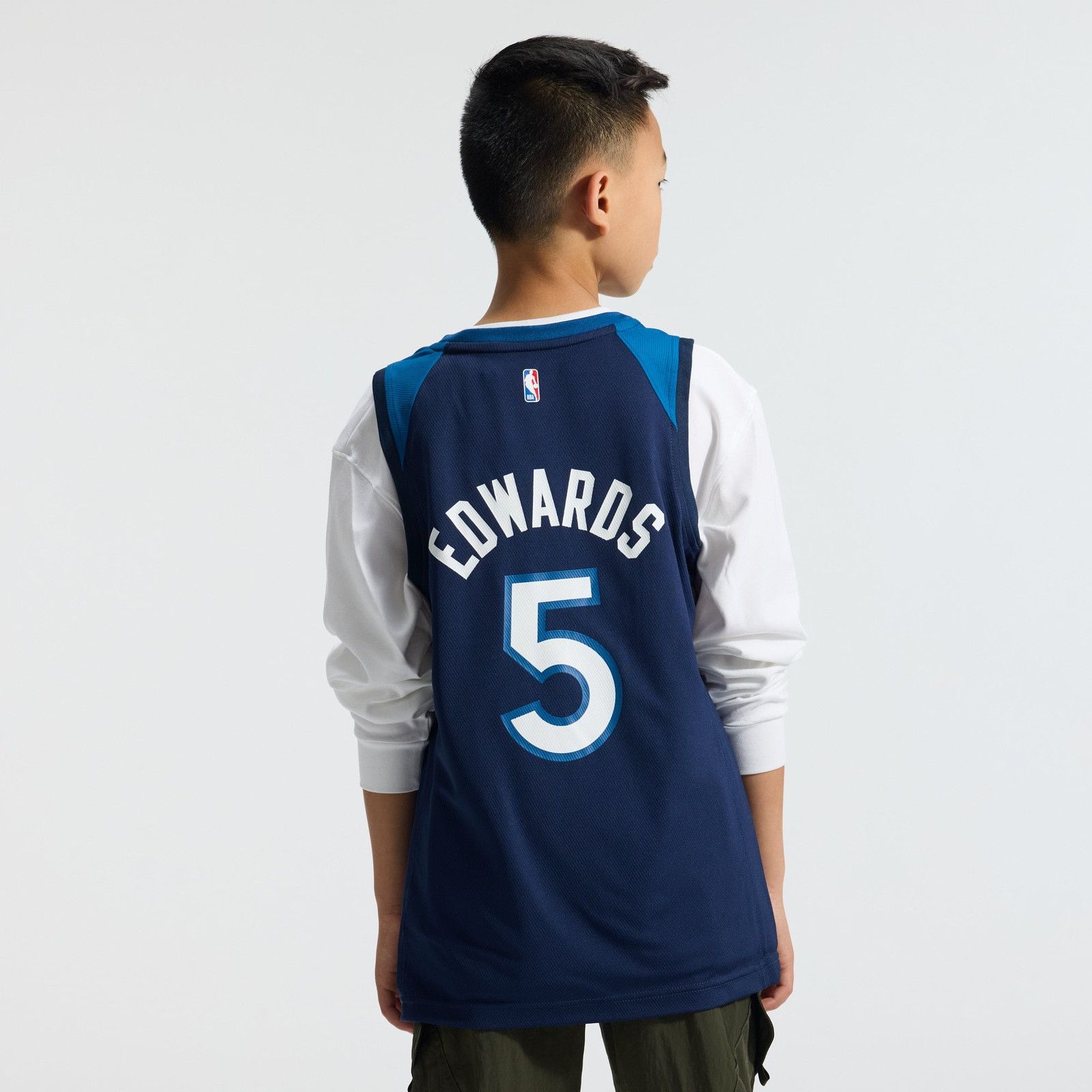 Anthony Edwards Minnesota Timberwolves Youth Fast Break Fan Version Player Jersey Icon - back view