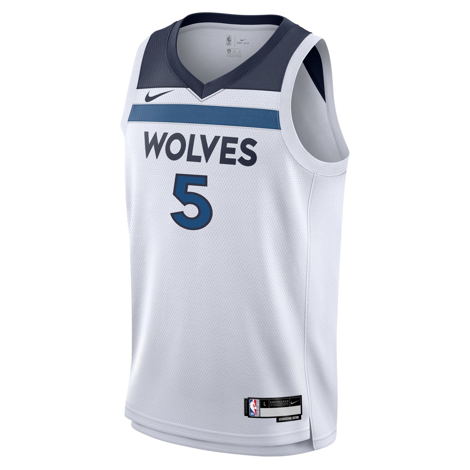 Anthony Edwards Minnesota Timberwolves Youth Swingman Jersey Association Edition White - front view