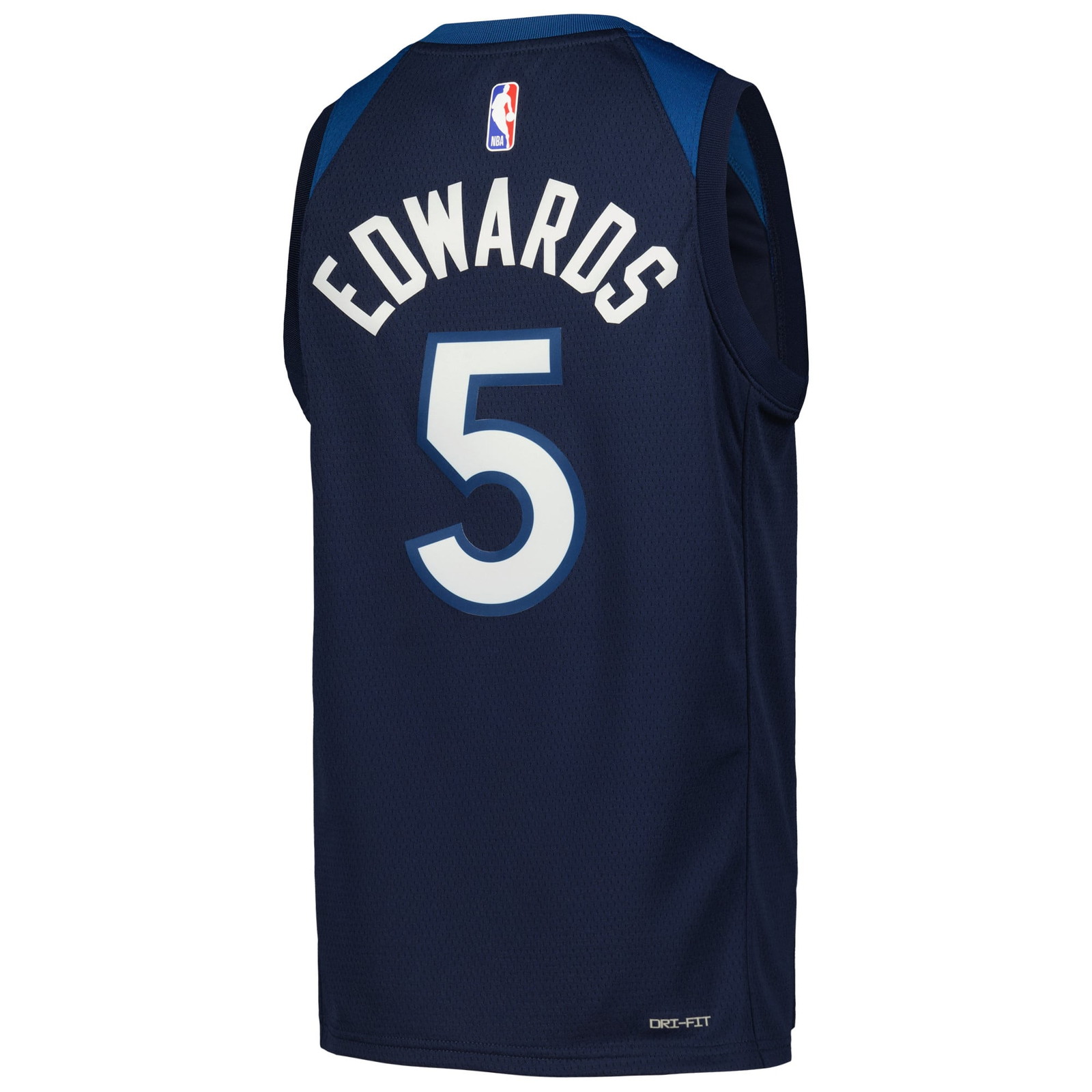 Anthony Edwards Minnesota Timberwolves Youth Swingman Jersey Icon Edition Navy - back view