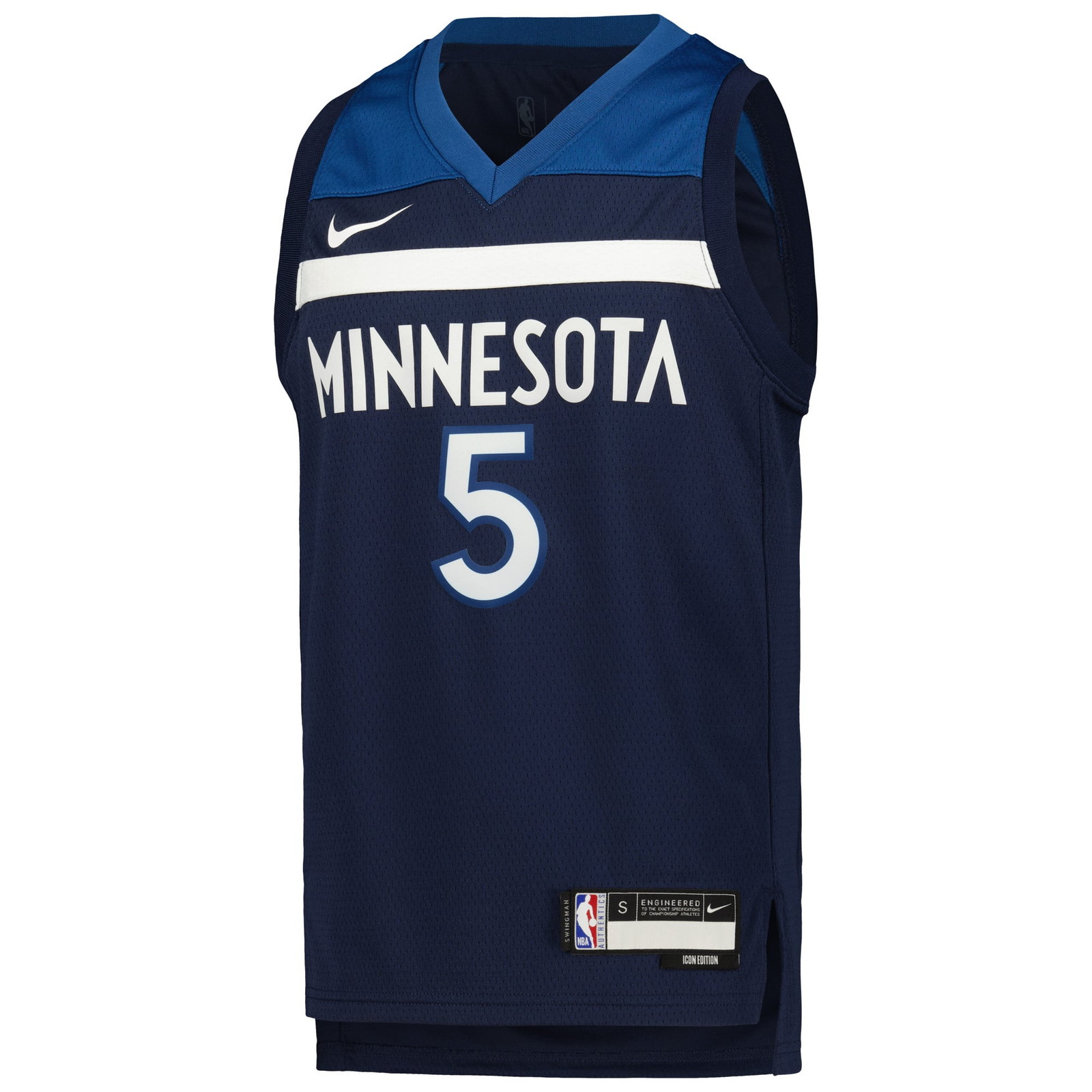 Anthony Edwards Minnesota Timberwolves Youth Swingman Jersey Icon Edition Navy - front view
