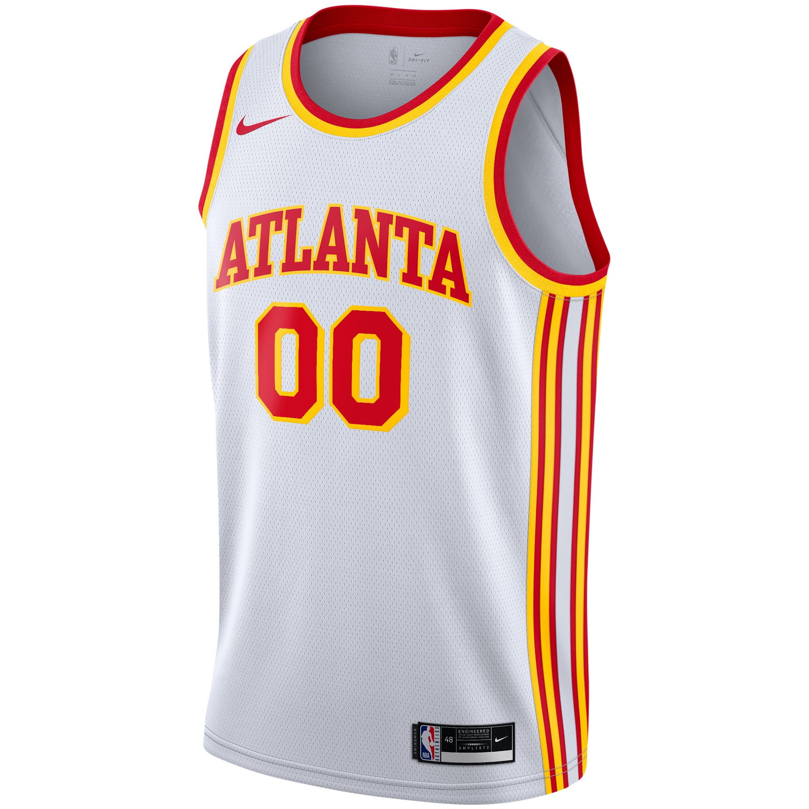 Atlanta Hawks 2020/21 Swingman Custom Jersey Association Edition White - front view