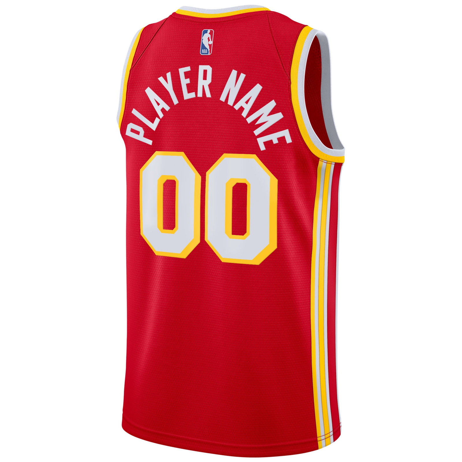 Atlanta Hawks 2020/21 Swingman Custom Jersey Icon Edition Red - back view