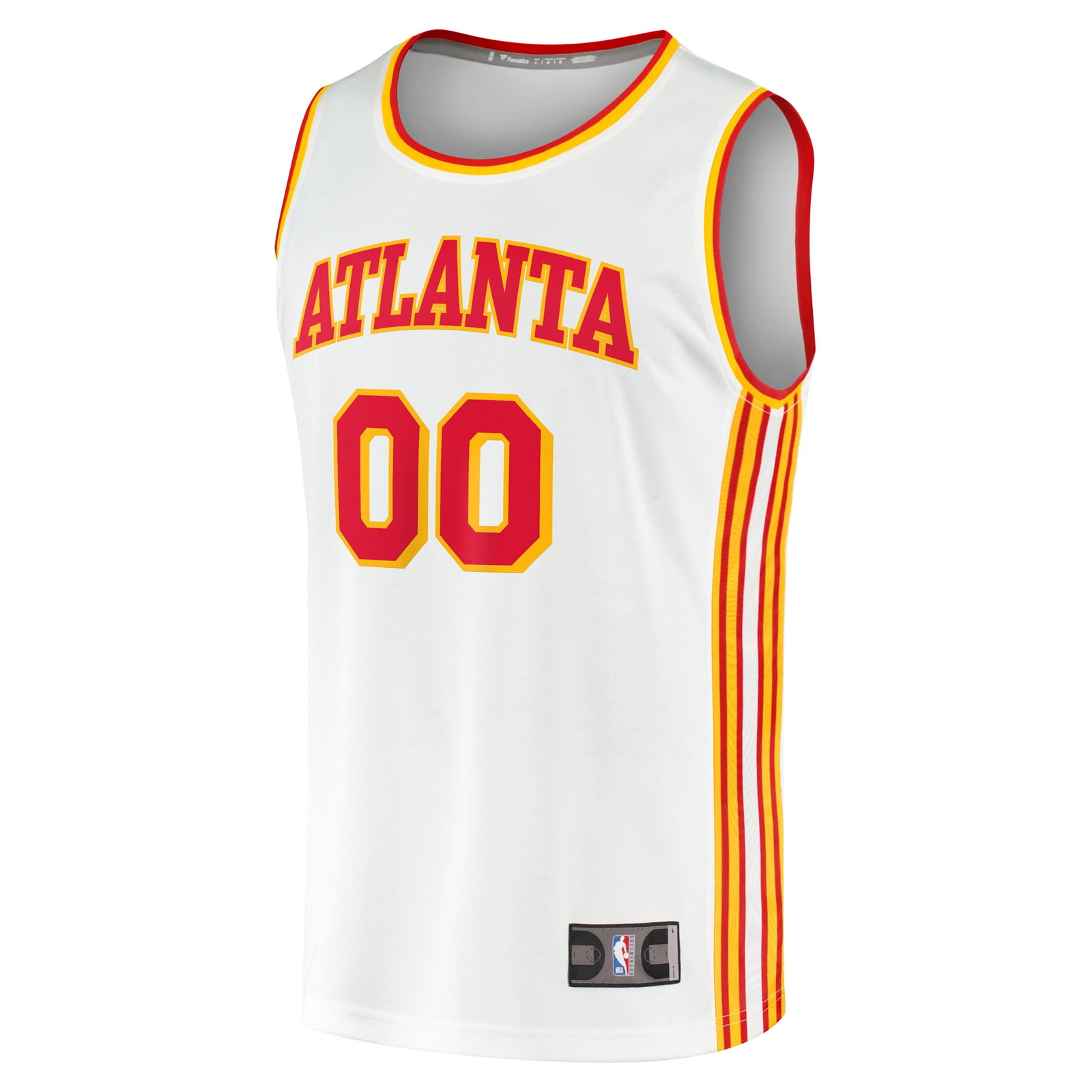 Atlanta Hawks Fast Break Custom Fan Version Jersey Association Edition White - front view