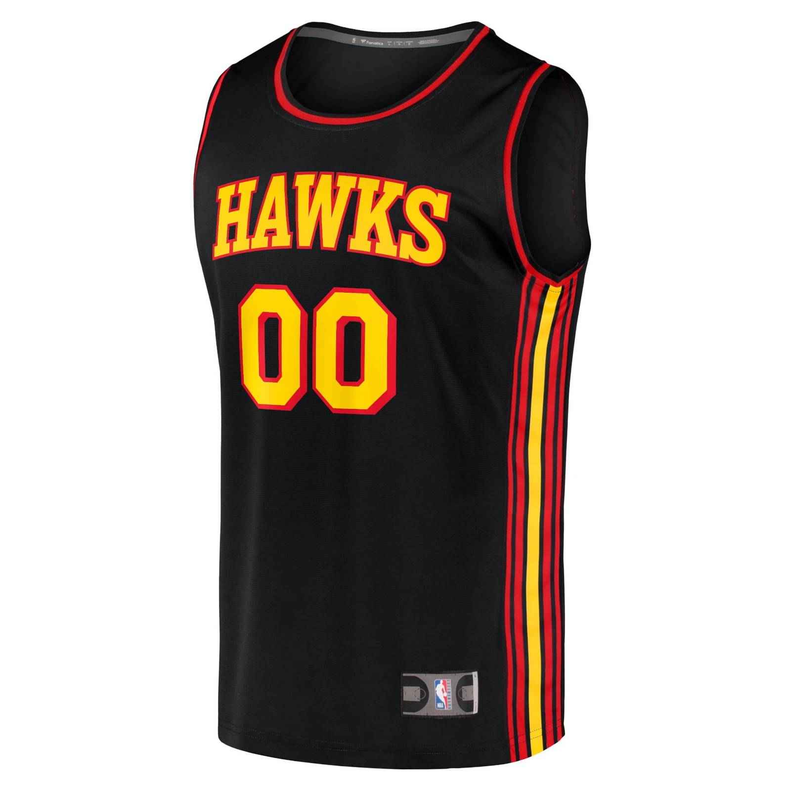 Atlanta Hawks Fast Break Fan Version Custom Jersey Black Statement Edition - front view