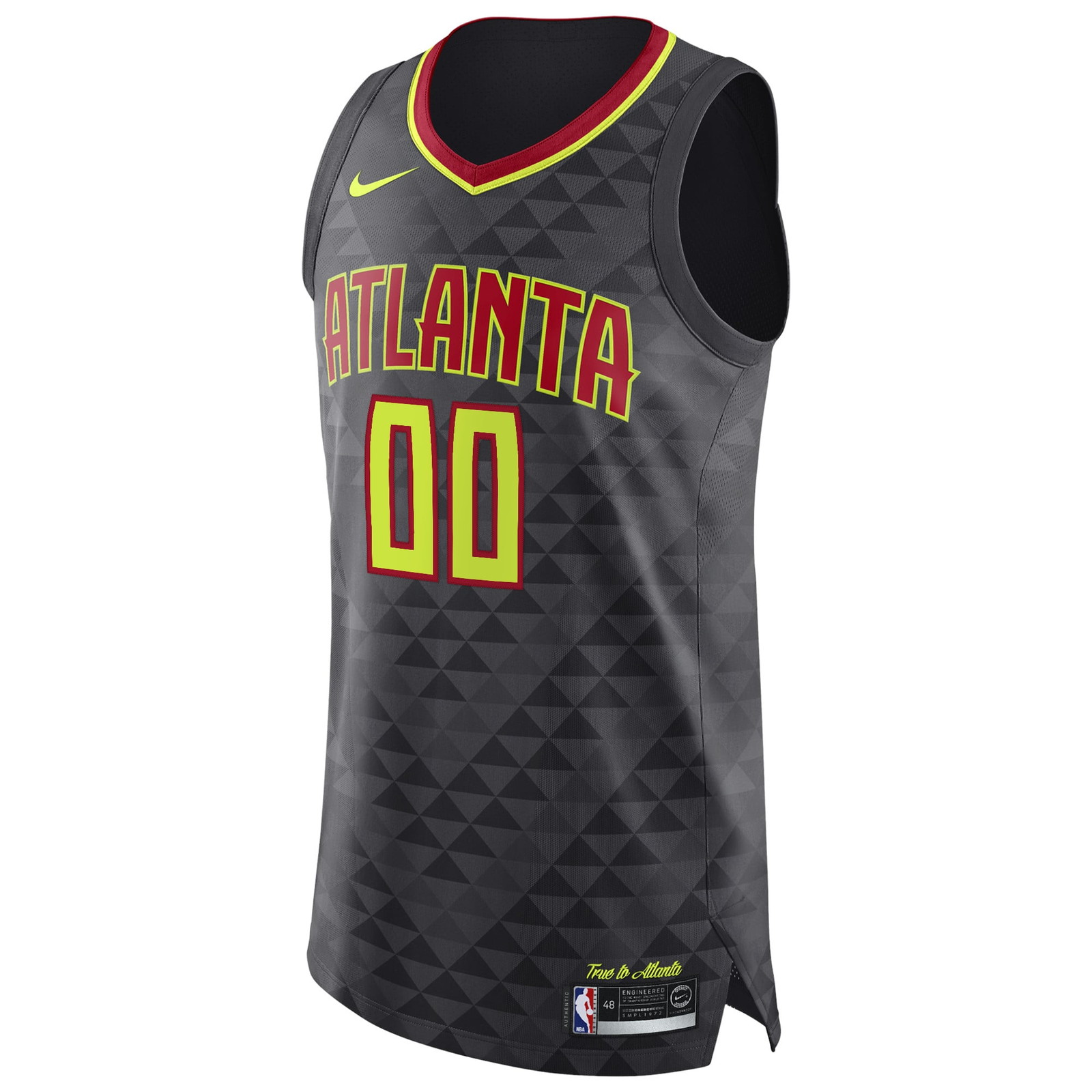 Atlanta Hawks Pro Cut Custom Jersey Black Icon Edition - front view