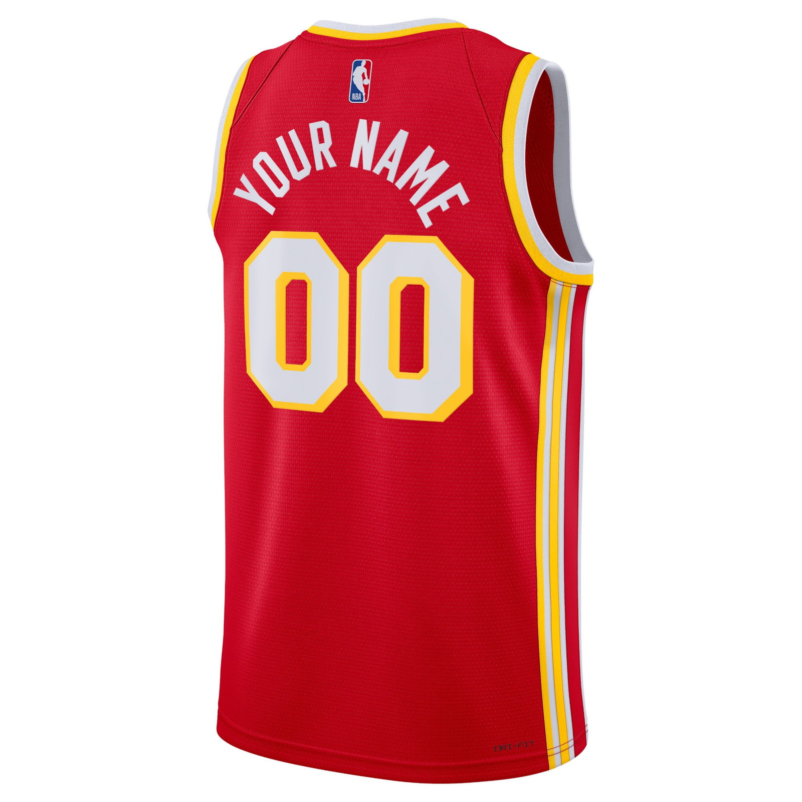 Atlanta Hawks Unisex Swingman Custom Jersey Red Icon Edition - back view