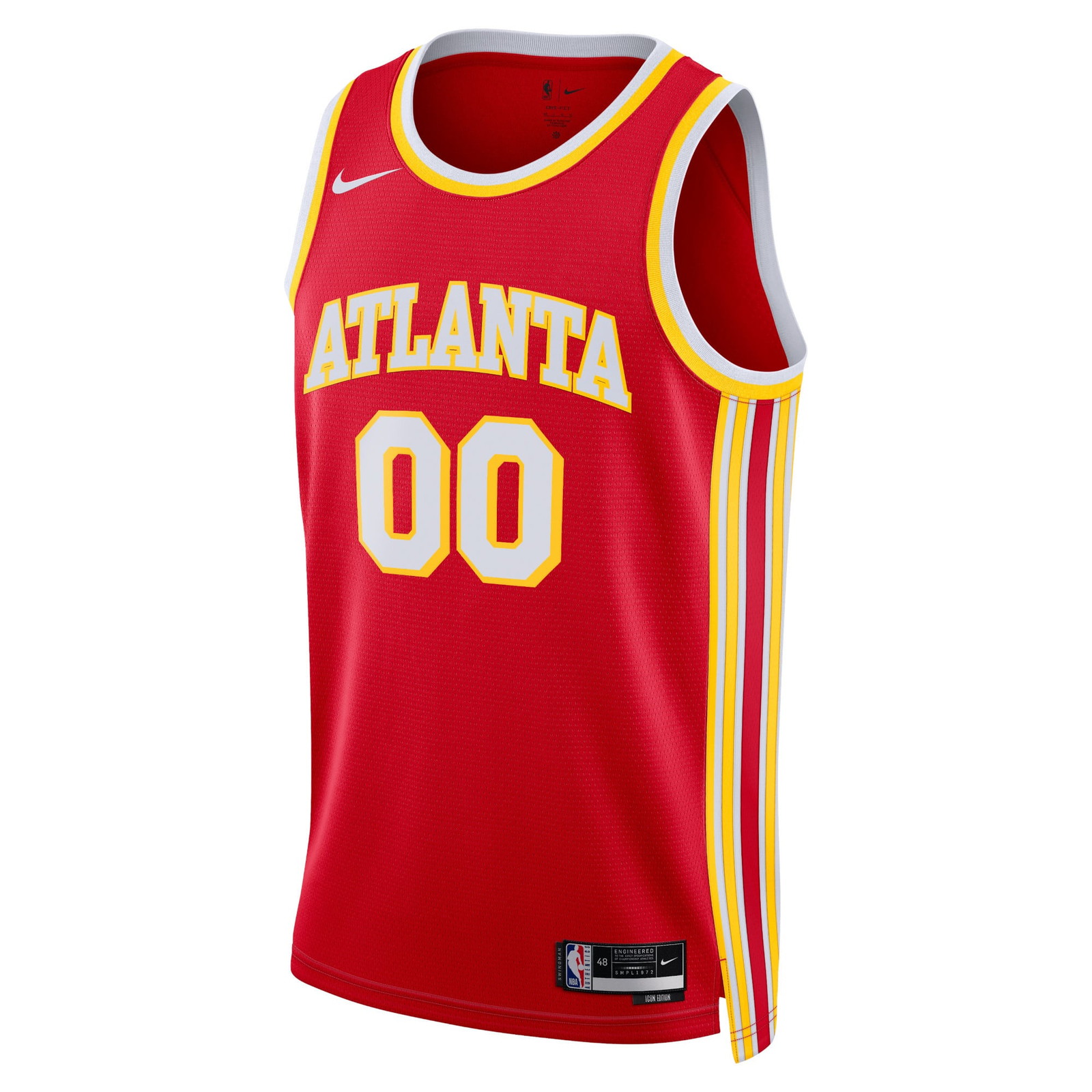 Atlanta Hawks Unisex Swingman Custom Jersey Red Icon Edition - front view