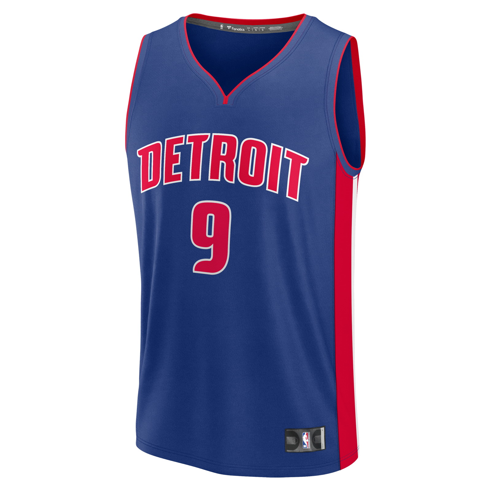 Ausar Thompson Detroit Pistons Fast Break Jersey Blue Icon Edition - front view