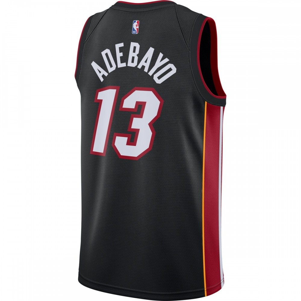 Bam Adebayo Miami Heat 2020/21 Swingman Jersey Black Icon Edition - back view