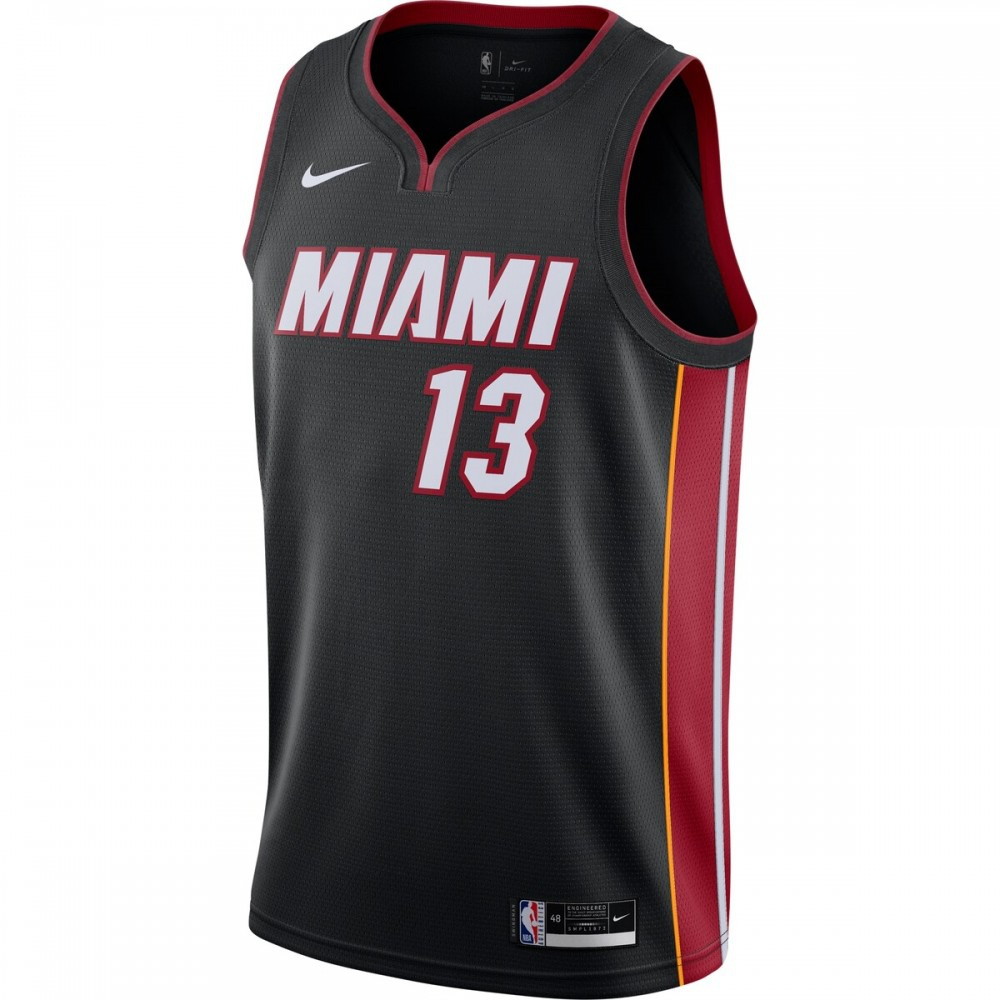 Bam Adebayo Miami Heat 2020/21 Swingman Jersey Black Icon Edition - second front view