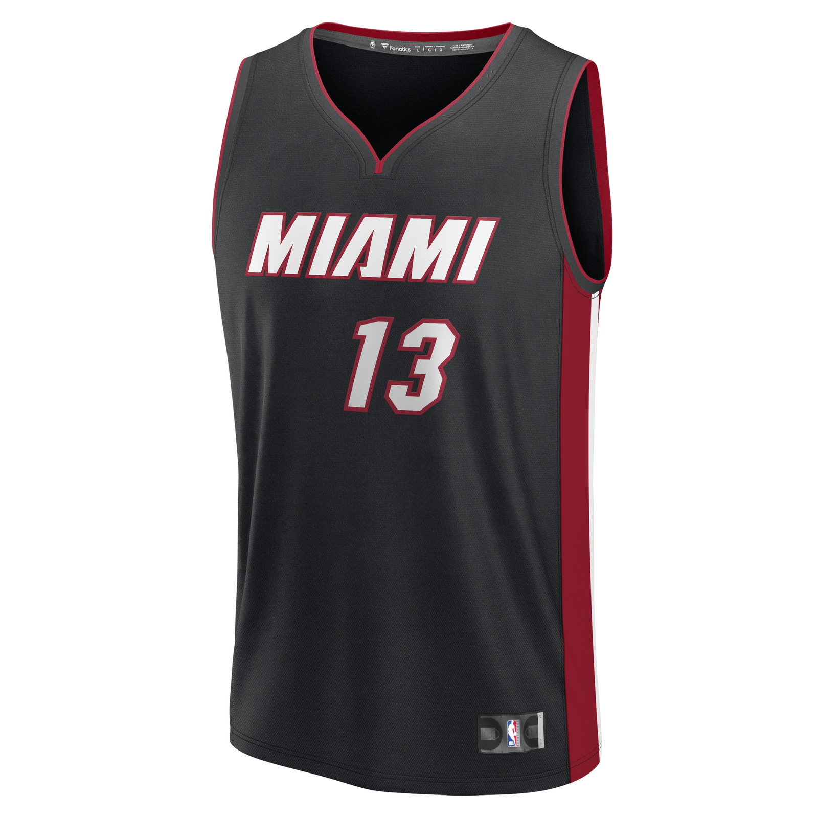 Bam Adebayo Miami Heat Fast Break Fan Version Jersey Icon Edition Black - front view