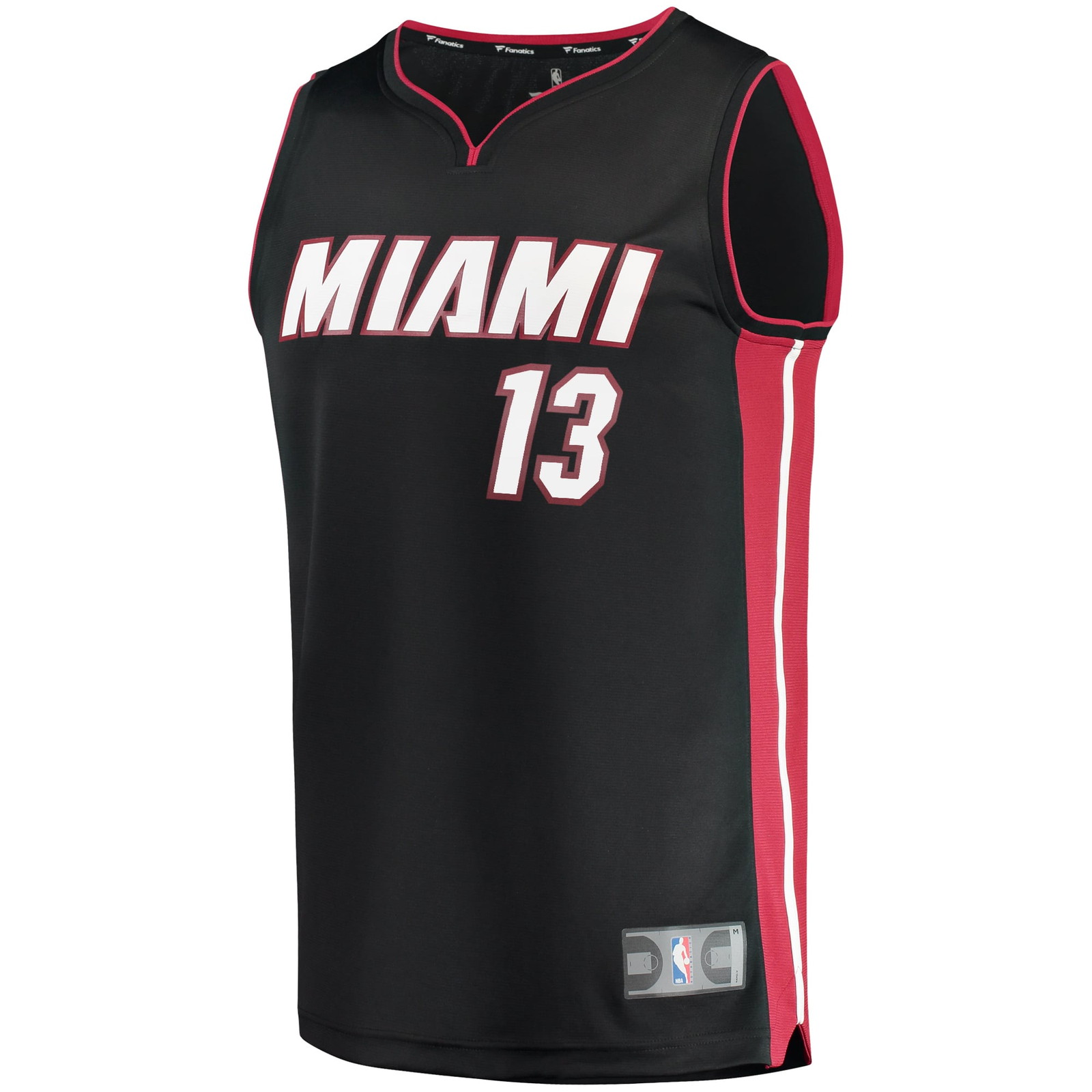 Bam Adebayo Miami Heat Fast Break Fan Version Player Jersey Icon Edition Black - front view