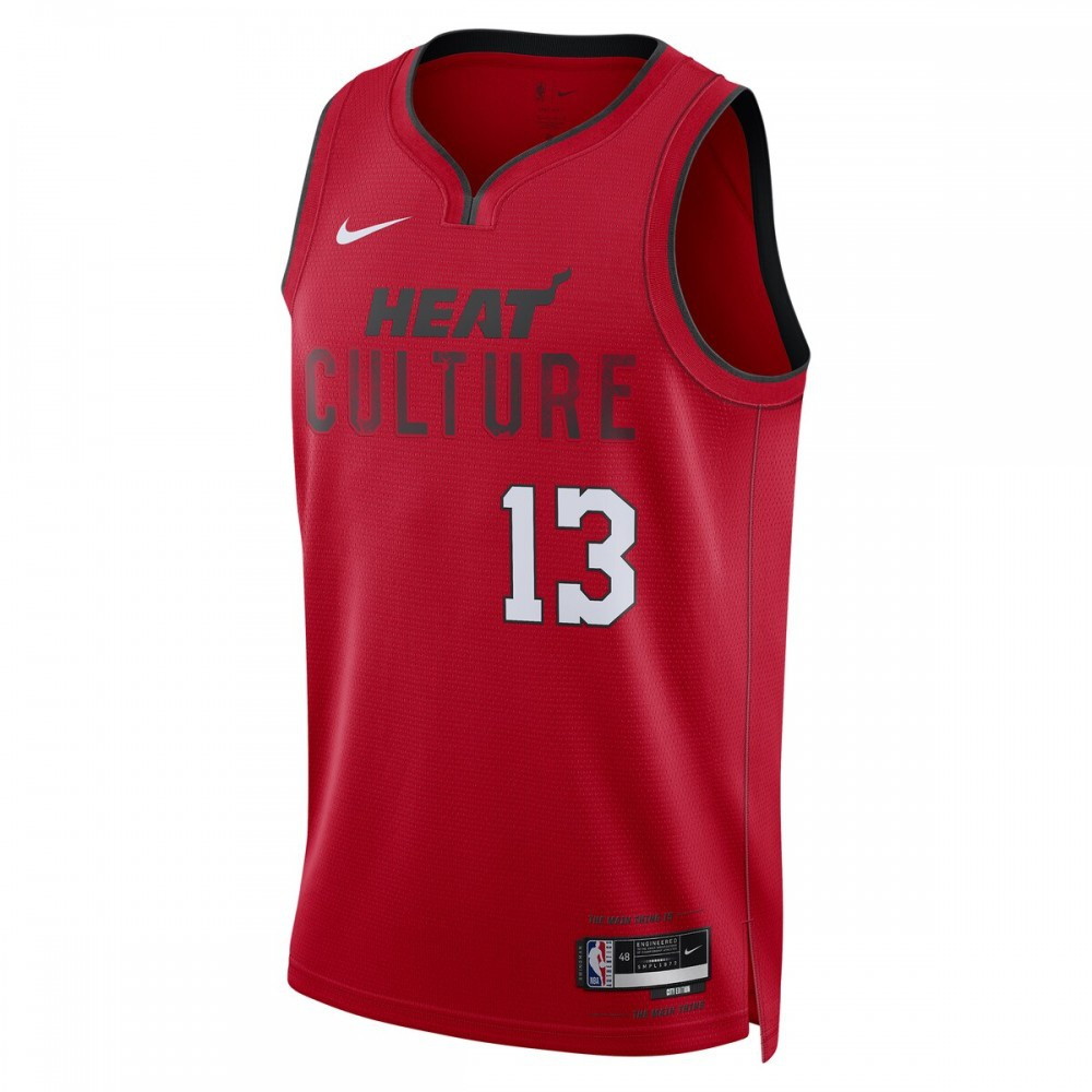 Bam Adebayo Miami Heat Unisex 2024/25 Swingman Player Jersey City Edition Red - second front view