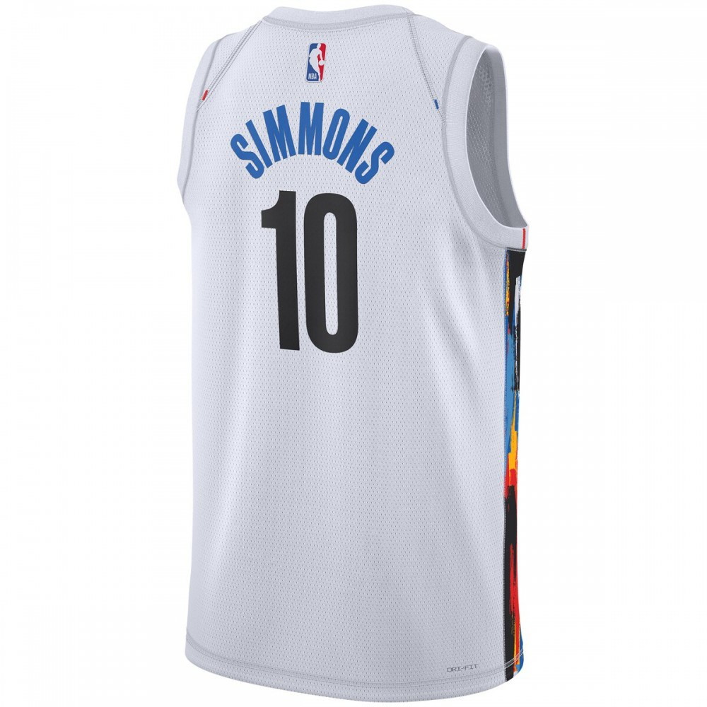 Ben Simmons Brooklyn Nets Unisex 2022/23 Swingman Jersey City Edition White - back view