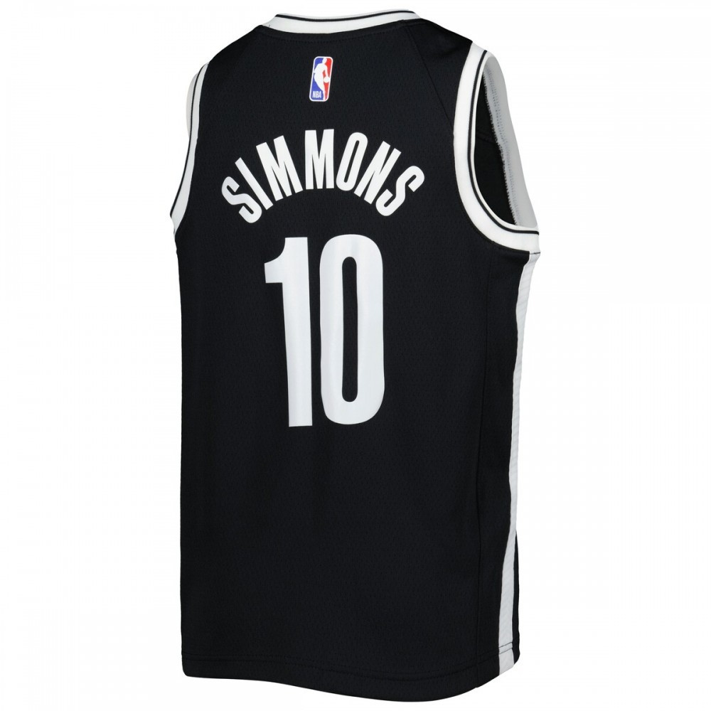 Ben Simmons Brooklyn Nets Youth 2021/22 Swingman Jersey Icon Edition Black - back view