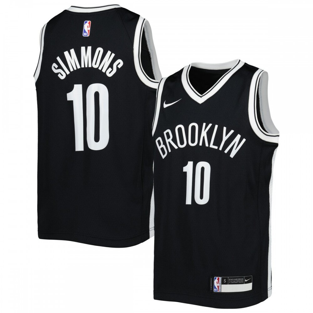 Ben Simmons Brooklyn Nets Youth 2021/22 Swingman Jersey Icon Edition Black - front view