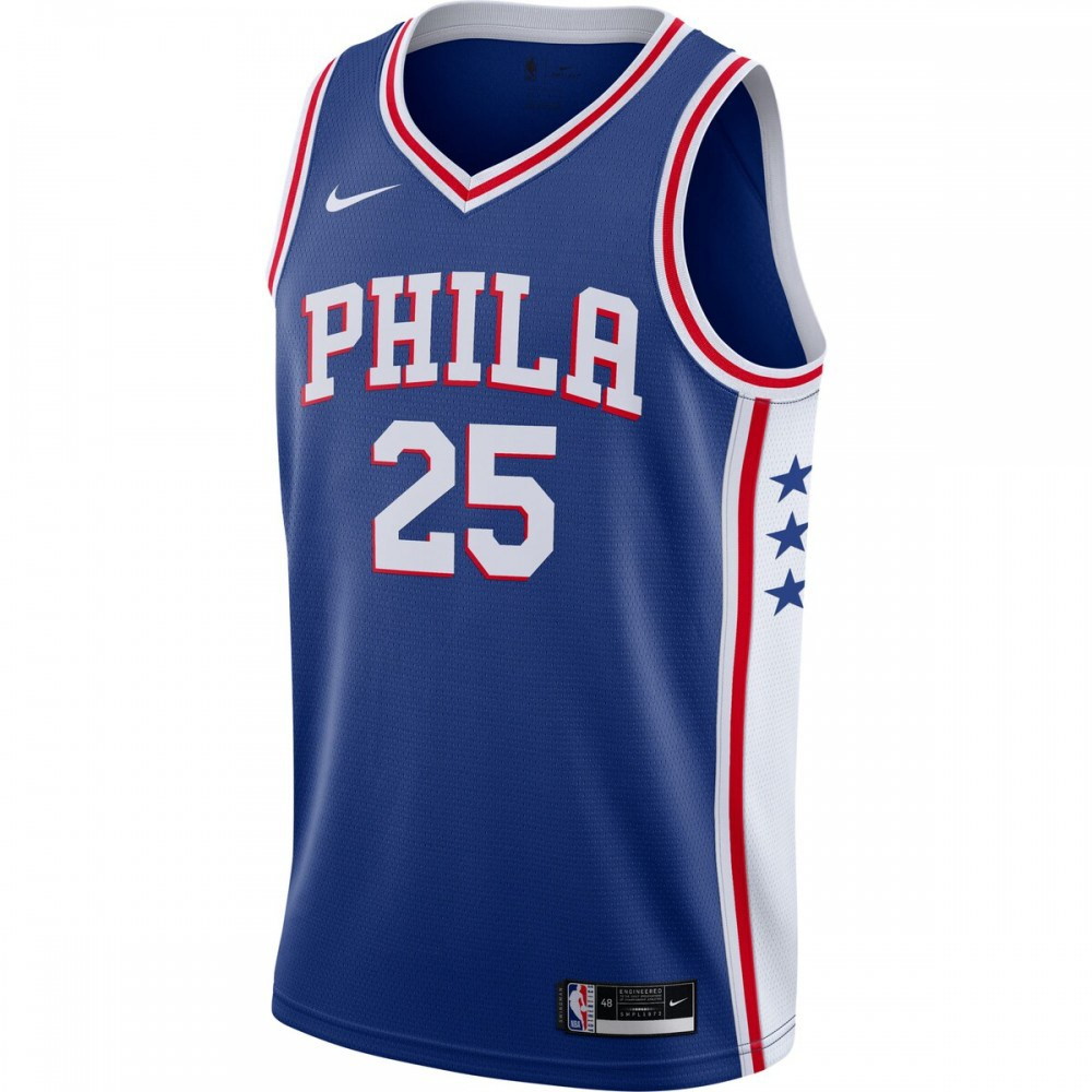 Ben Simmons Philadelphia 76ers 2020/21 Swingman Jersey Royal Icon Edition - second front view