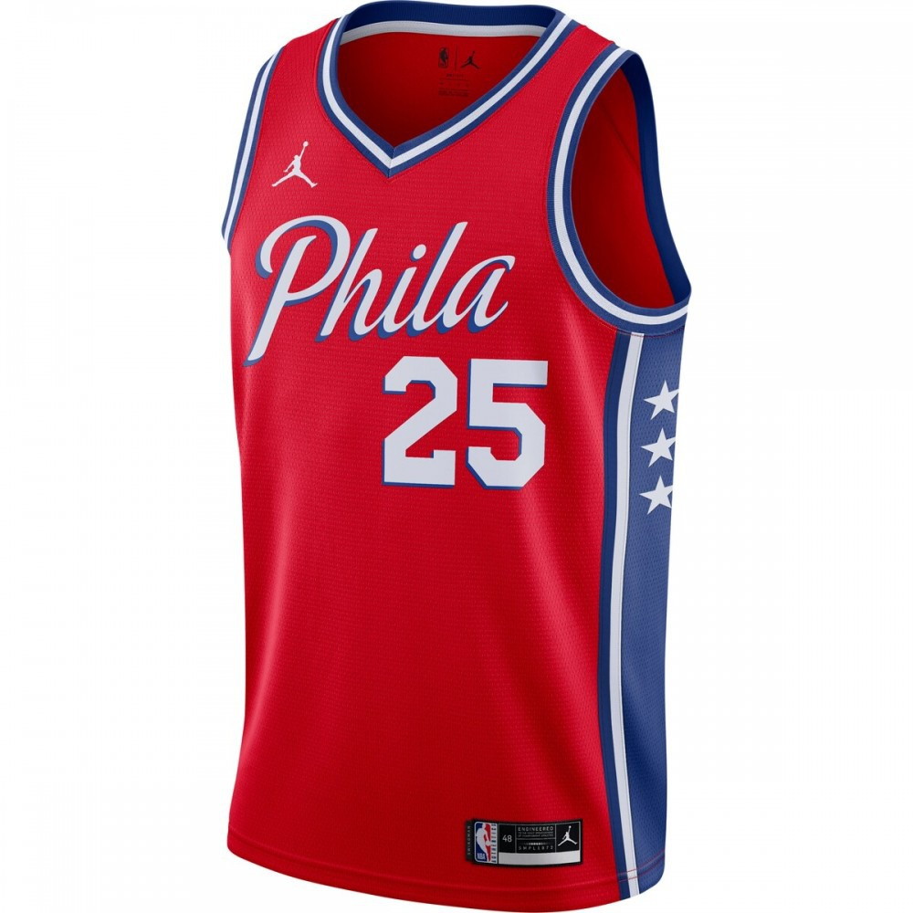 Ben Simmons Philadelphia 76ers 2020/21 Swingman Jersey Statement Edition Red - second front view