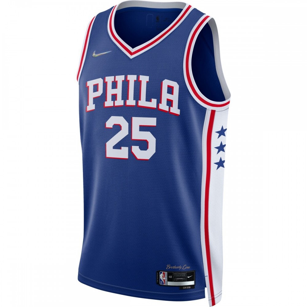 Ben Simmons Philadelphia 76ers 2021/22 Diamond Swingman Jersey Icon Edition - second front view