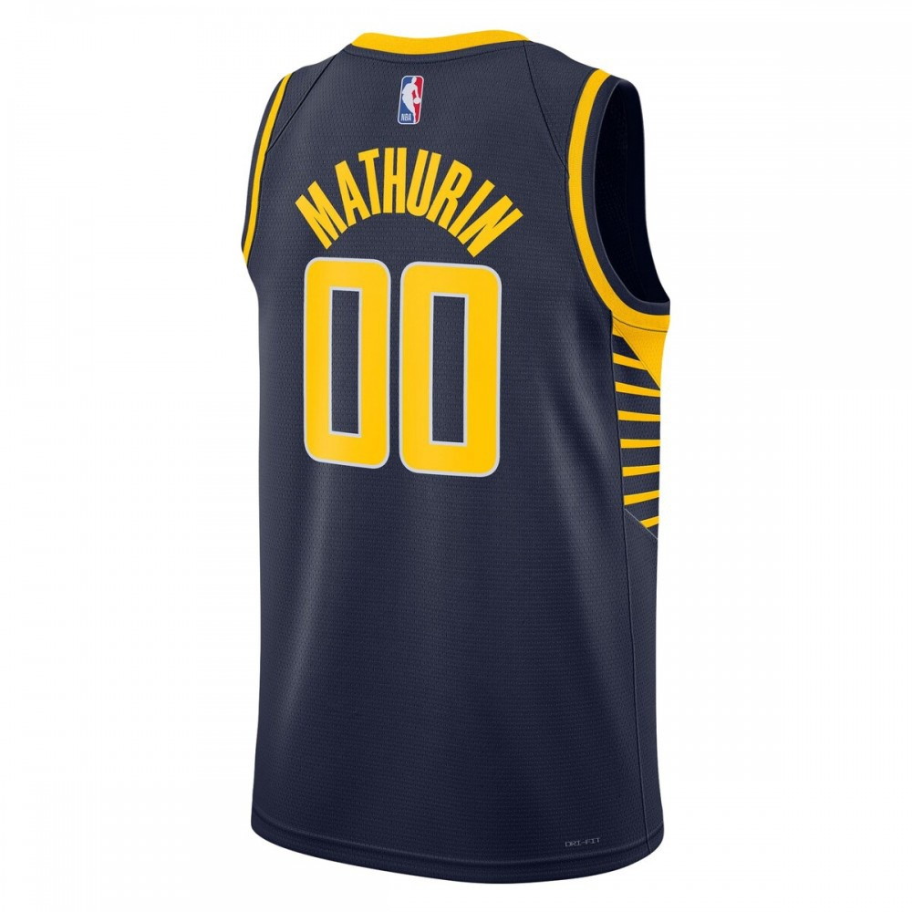 Bennedict Mathurin Indiana Pacers Unisex Swingman Jersey Icon Edition Navy - back view