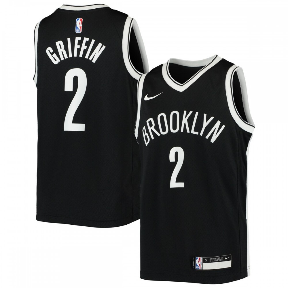 Blake Griffin Brooklyn Nets Youth 2020/21 Swingman Jersey Icon Edition Black - front view