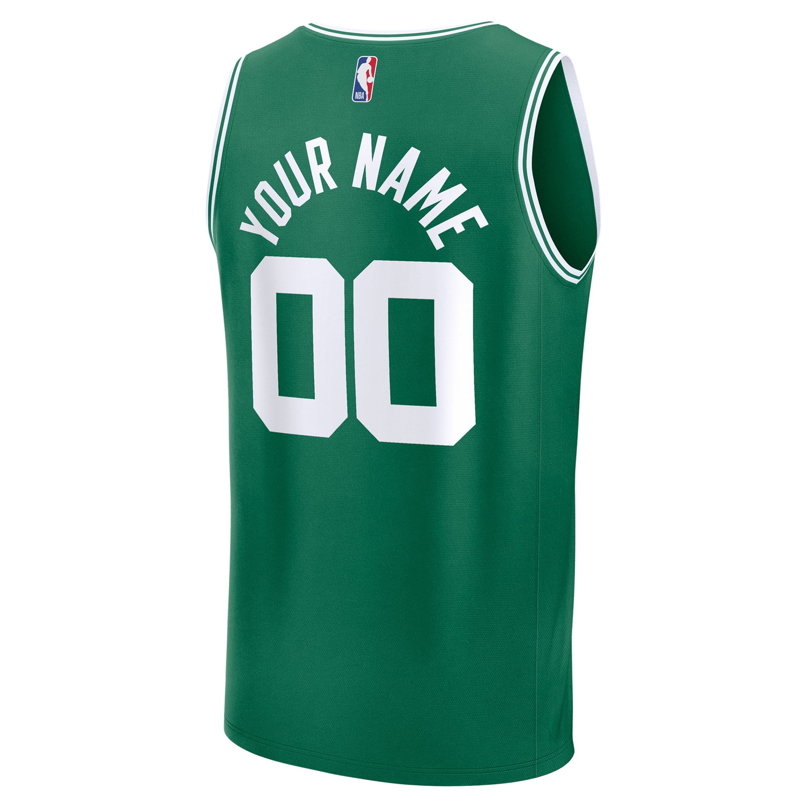 Boston Celtics Youth Fast Break Custom Fan Version Jersey Kelly Green Icon Edition - back view