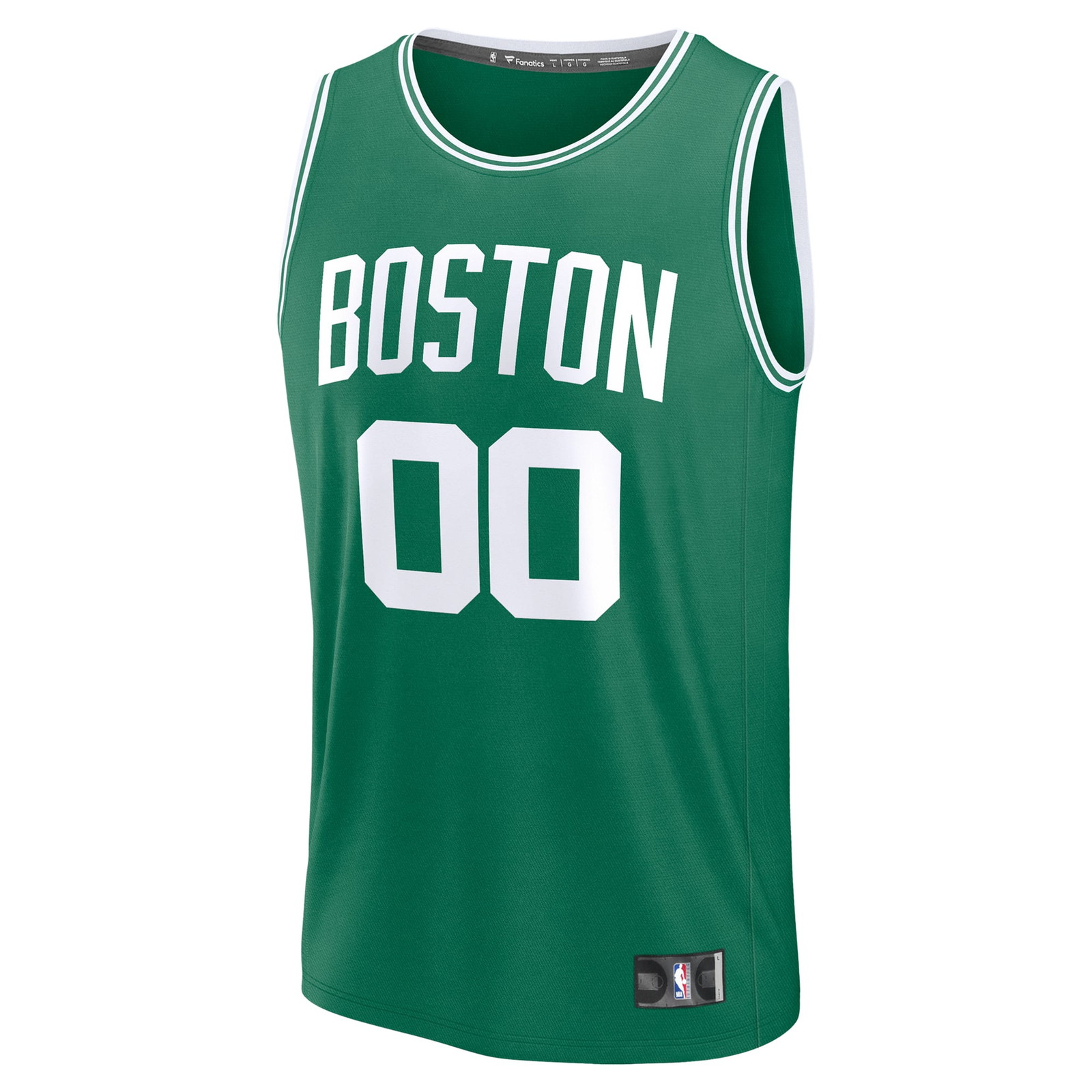 Boston Celtics Youth Fast Break Custom Fan Version Jersey Kelly Green Icon Edition - front view