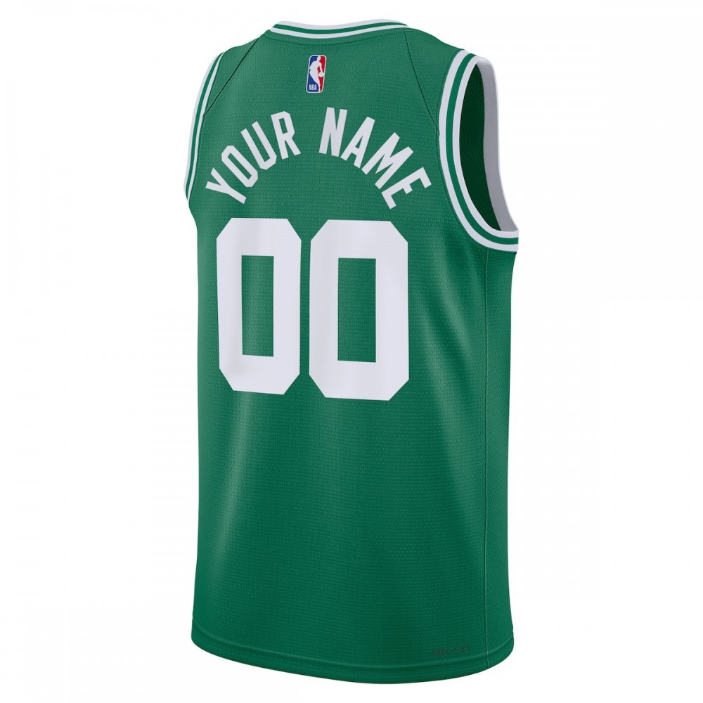 Boston Celtics Unisex 2022/23 Swingman Custom Jersey Kelly Green Icon Edition - back view