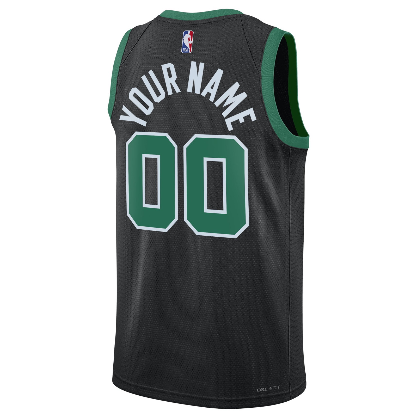 Boston Celtics Unisex 2022/23 Swingman Custom Jersey Statement Edition Black - back view