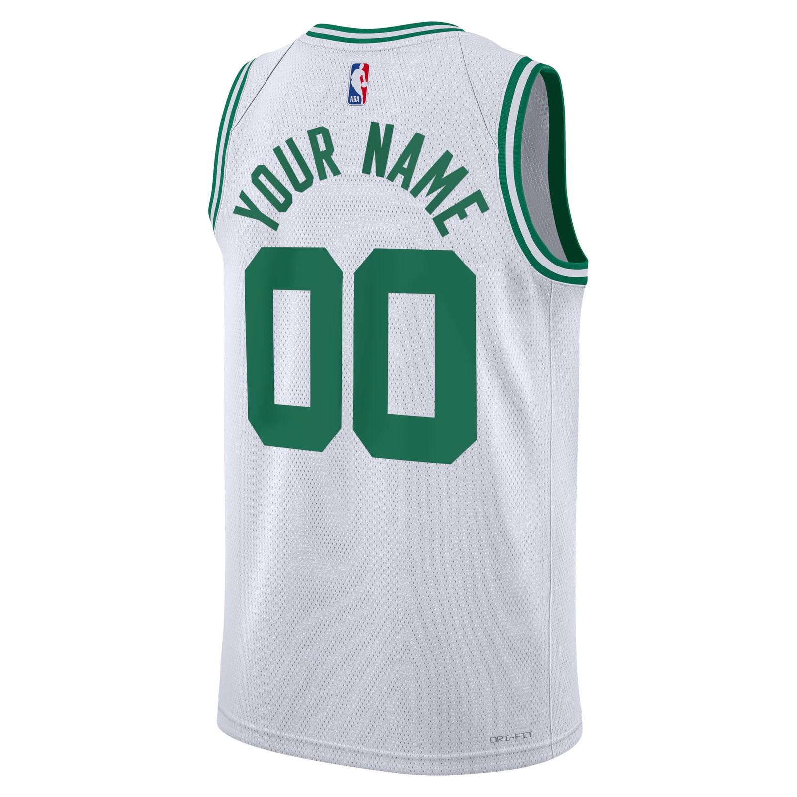 Boston Celtics Unisex Swingman Custom Jersey White Association Edition - back view