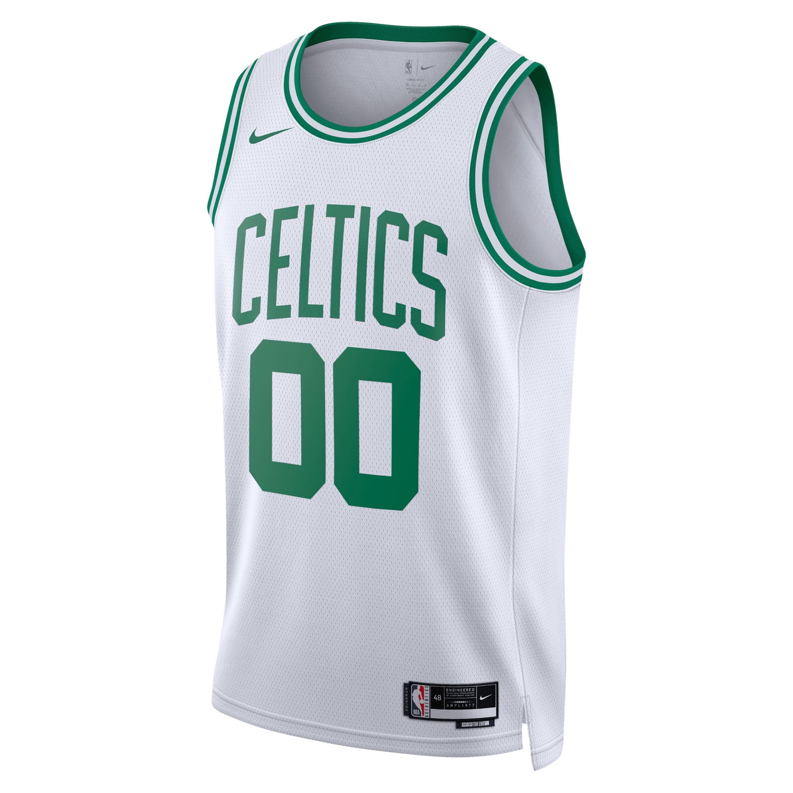 Boston Celtics Unisex Swingman Custom Jersey White Association Edition - front view