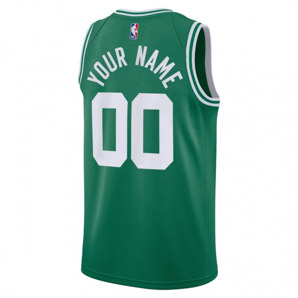 Boston Celtics Youth Swingman Custom Jersey Kelly Green Icon Edition - back view