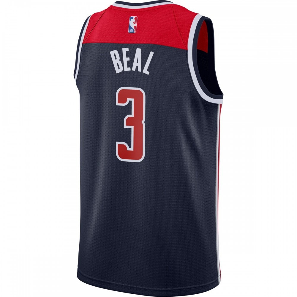 Bradley Beal Washington Wizards 2020/21 Swingman Jersey Statement Edition Navy - back view