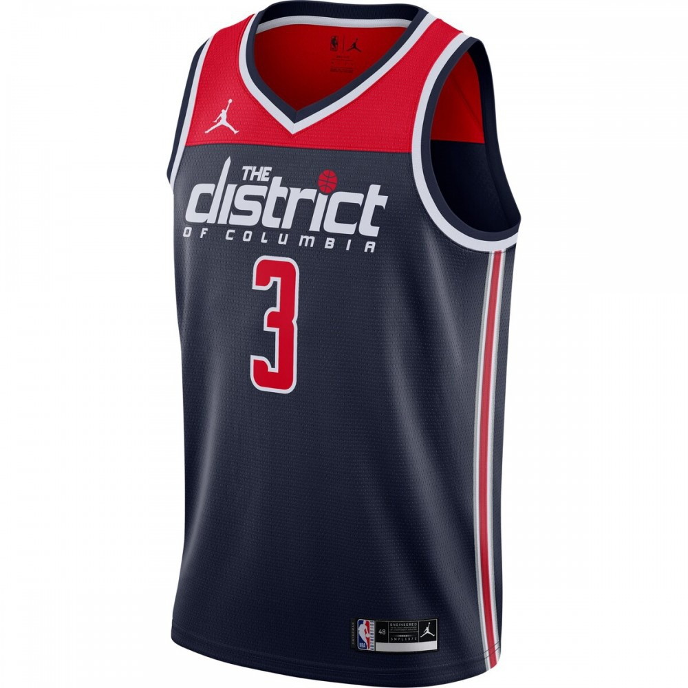 Bradley Beal Washington Wizards 2020/21 Swingman Jersey Statement Edition Navy - second front view