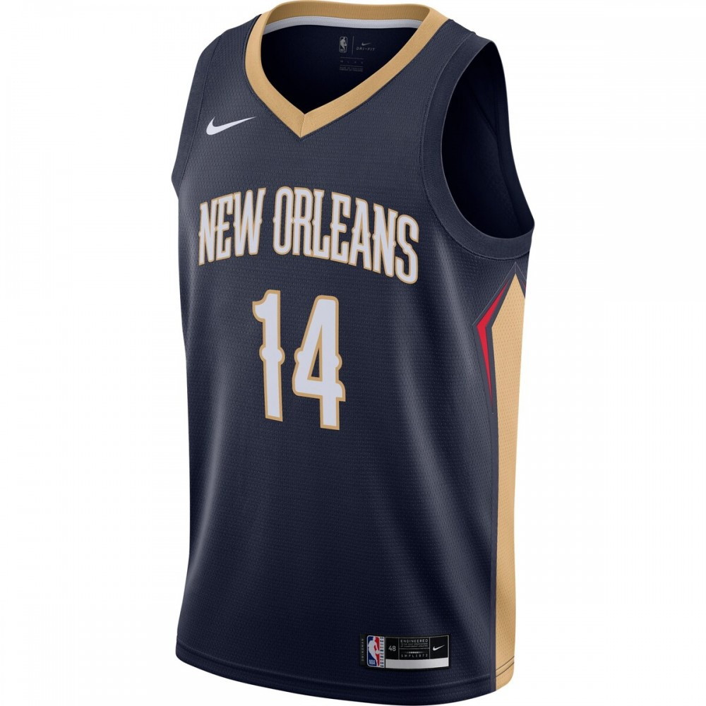 Brandon Ingram New Orleans Pelicans 2020/21 Swingman Jersey Navy Icon Edition - second front view
