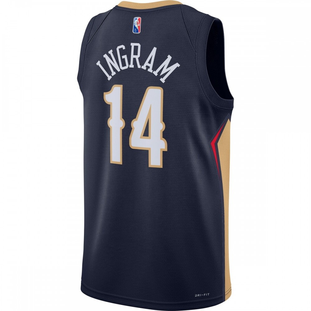 Brandon Ingram New Orleans Pelicans 2021/22 Diamond Swingman Jersey Icon Edition Navy - back view