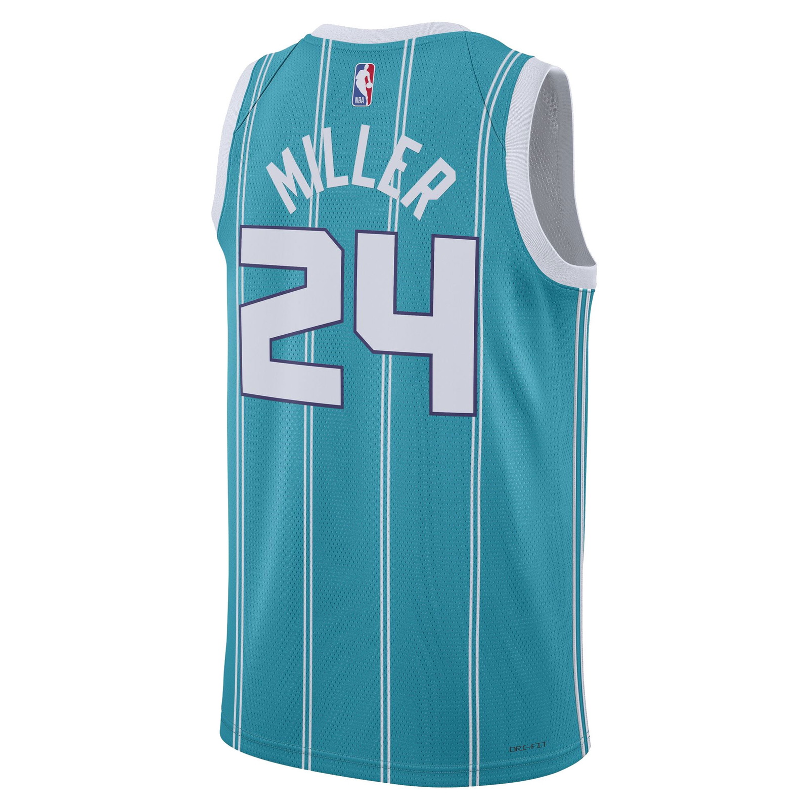 Brandon Miller Charlotte Hornets Unisex NBA Draft Swingman Jersey Icon Edition Teal - back view