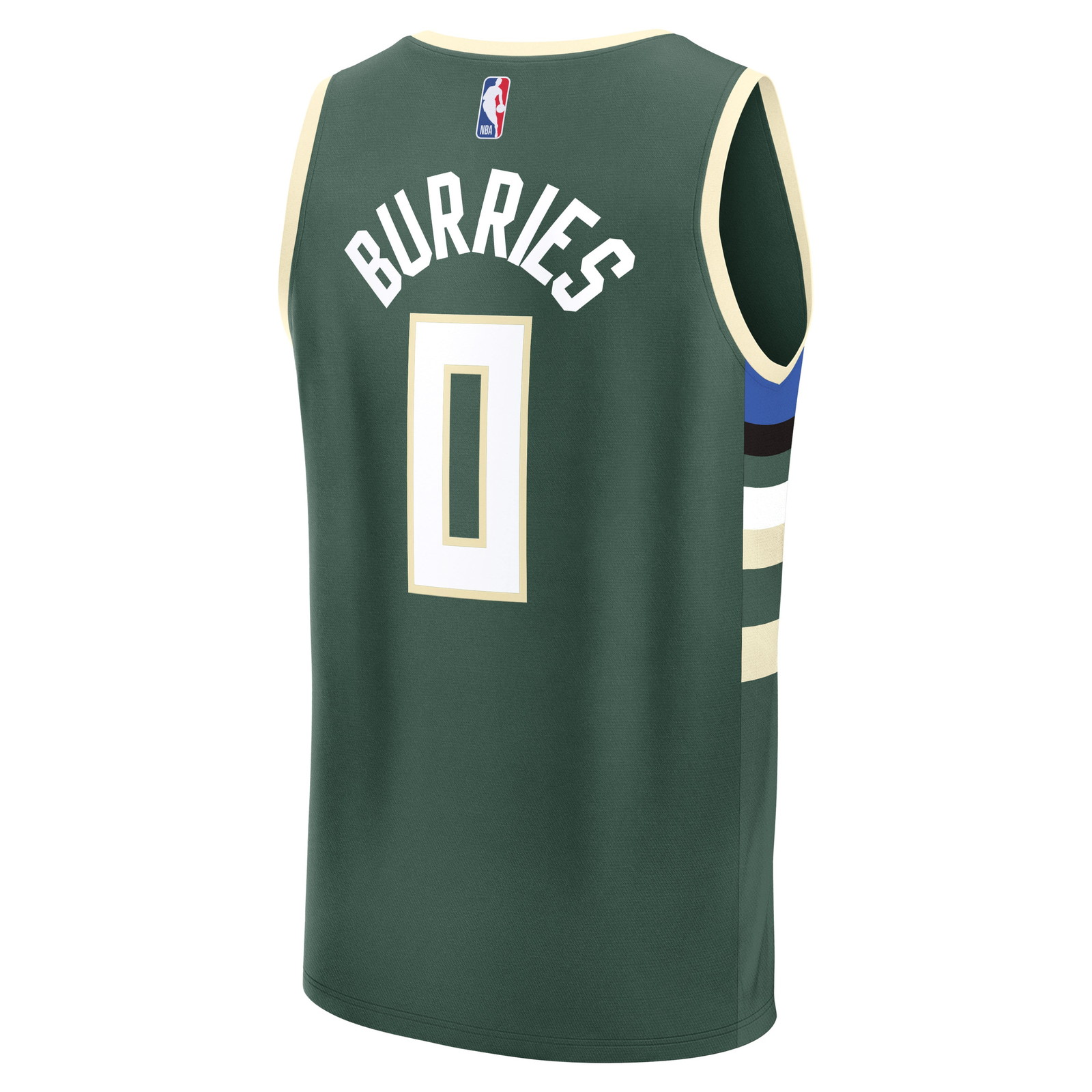 Brayden Burries Milwaukee Bucks 2026 NBA Draft First Round Pick Fast Break Jersey Icon - back view