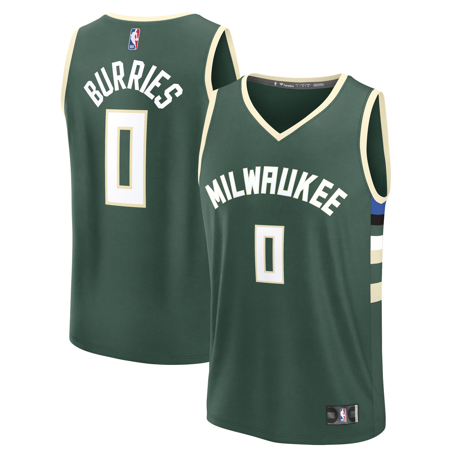Brayden Burries Milwaukee Bucks 2026 NBA Draft First Round Pick Fast Break - front and back view