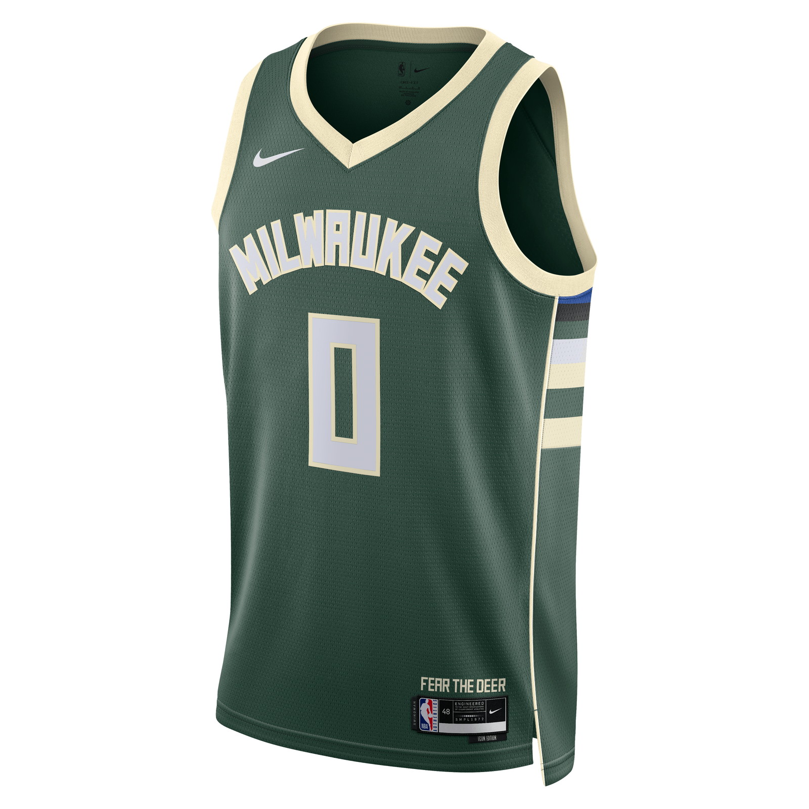 Brayden Burries Milwaukee Bucks Unisex Swingman Jersey Icon Edition Hunter Green - front view