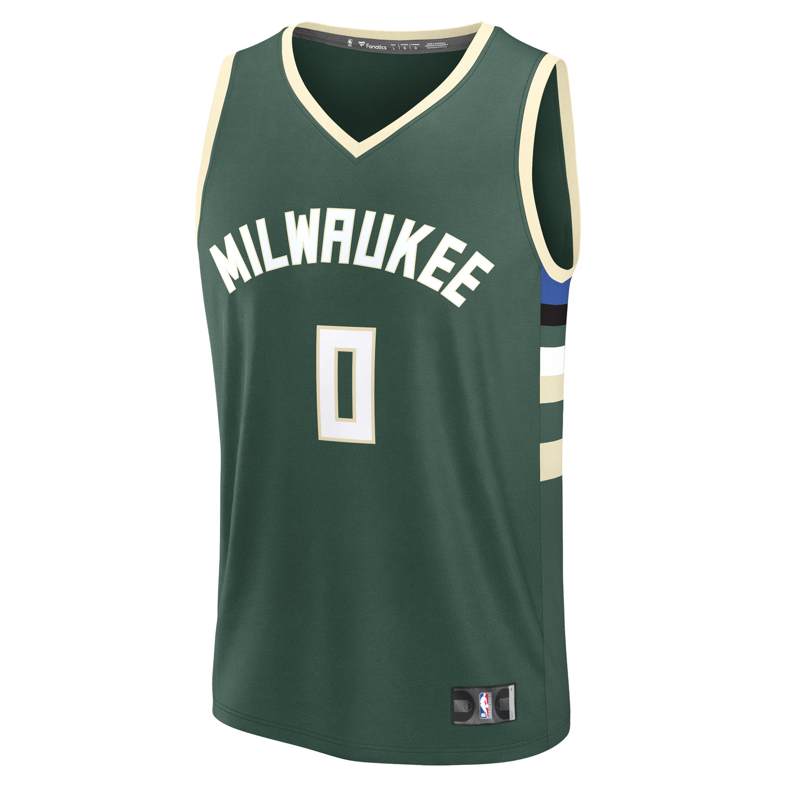 Brayden Burries Milwaukee Bucks Youth Fast Break Fan Version Jersey Hunter Green Icon - front view