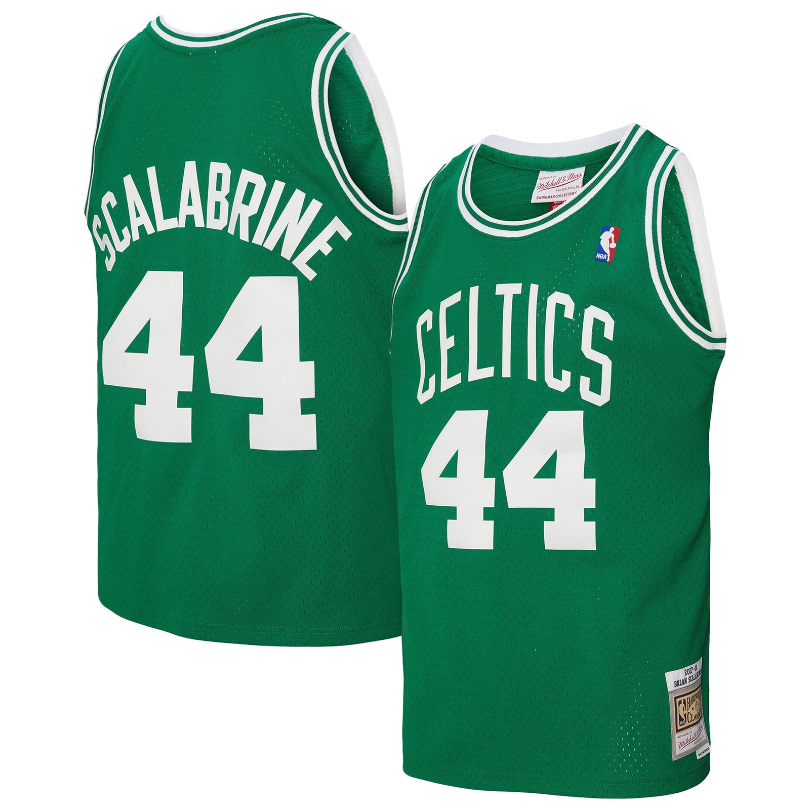 Brian Scalabrine Boston Celtics 2007/08 Hardwood Classics Swingman Jersey - front and back view