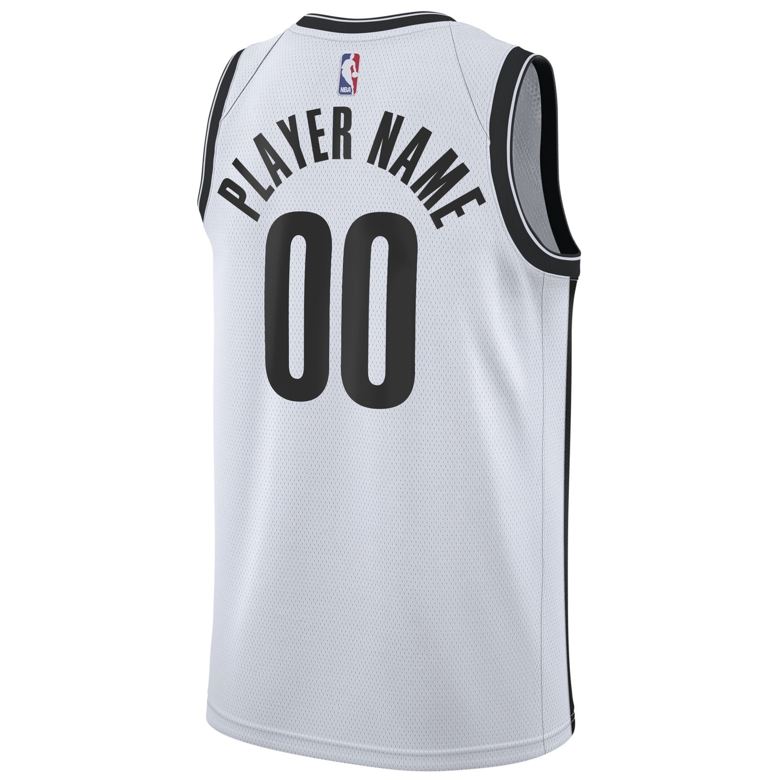 Brooklyn Nets 2020/21 Swingman Custom Jersey Association Edition White - back view