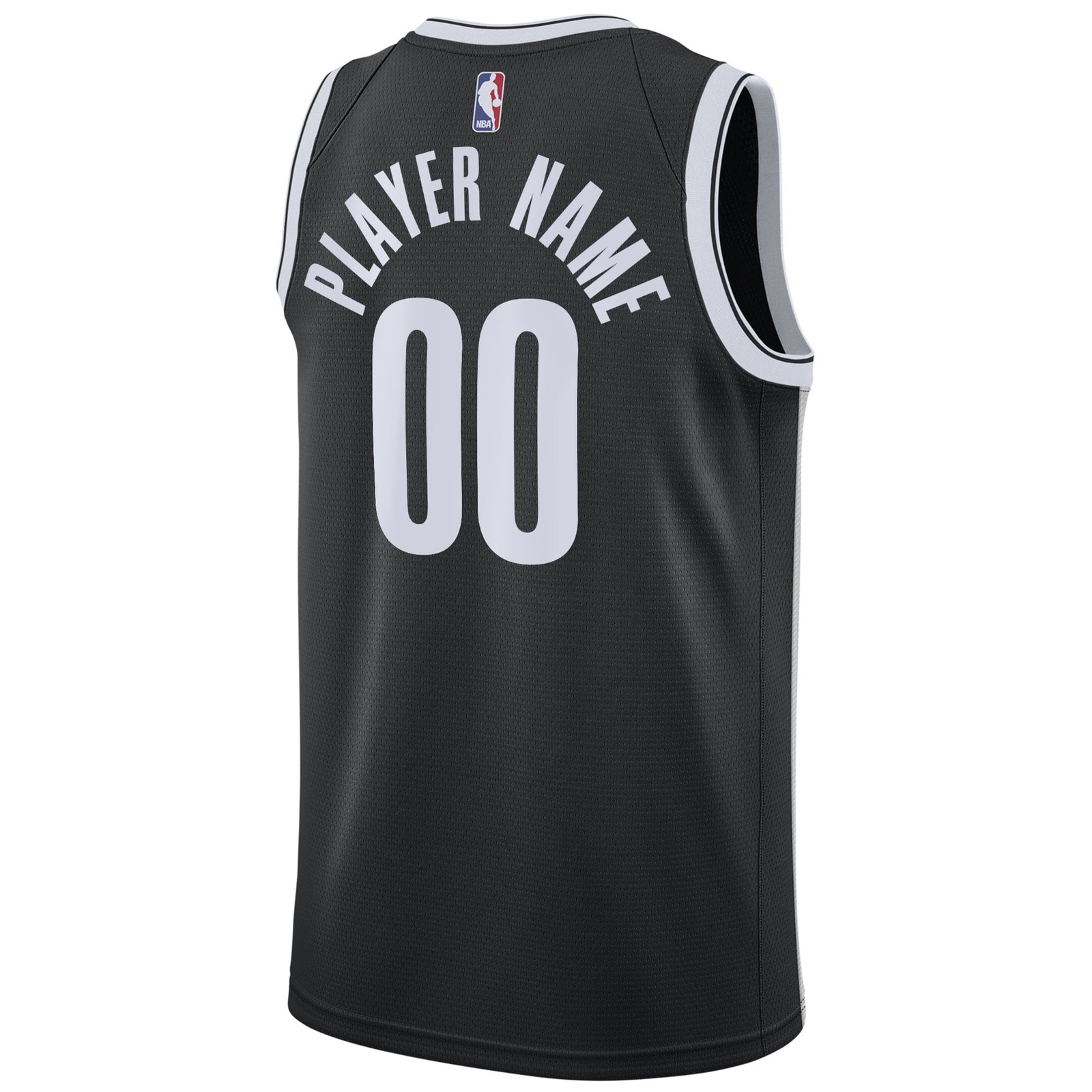 Brooklyn Nets 2020/21 Swingman Custom Jersey Icon Edition Black - back view