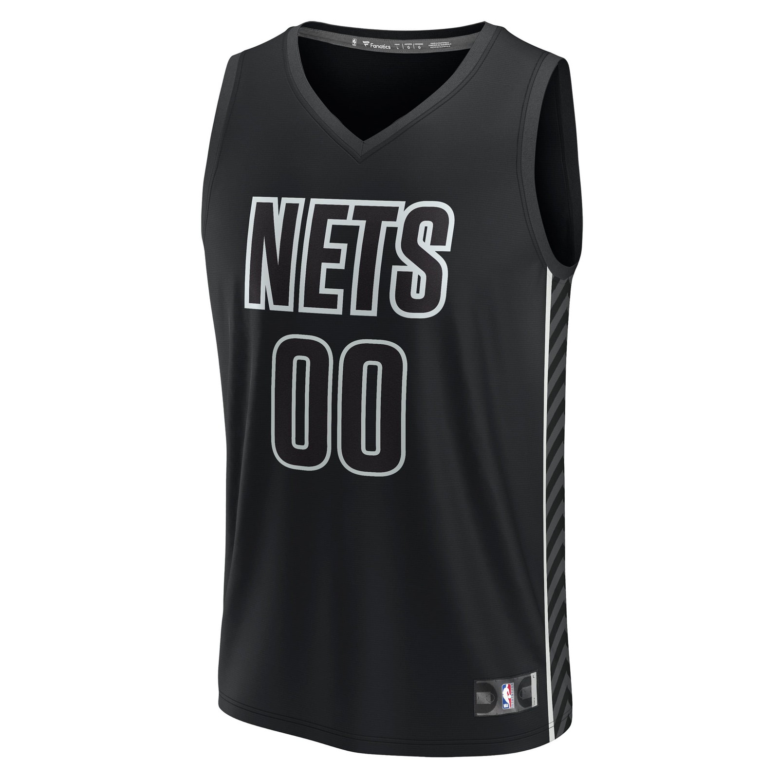 Brooklyn Nets Custom Fast Break Jersey Statement Edition Black - front view