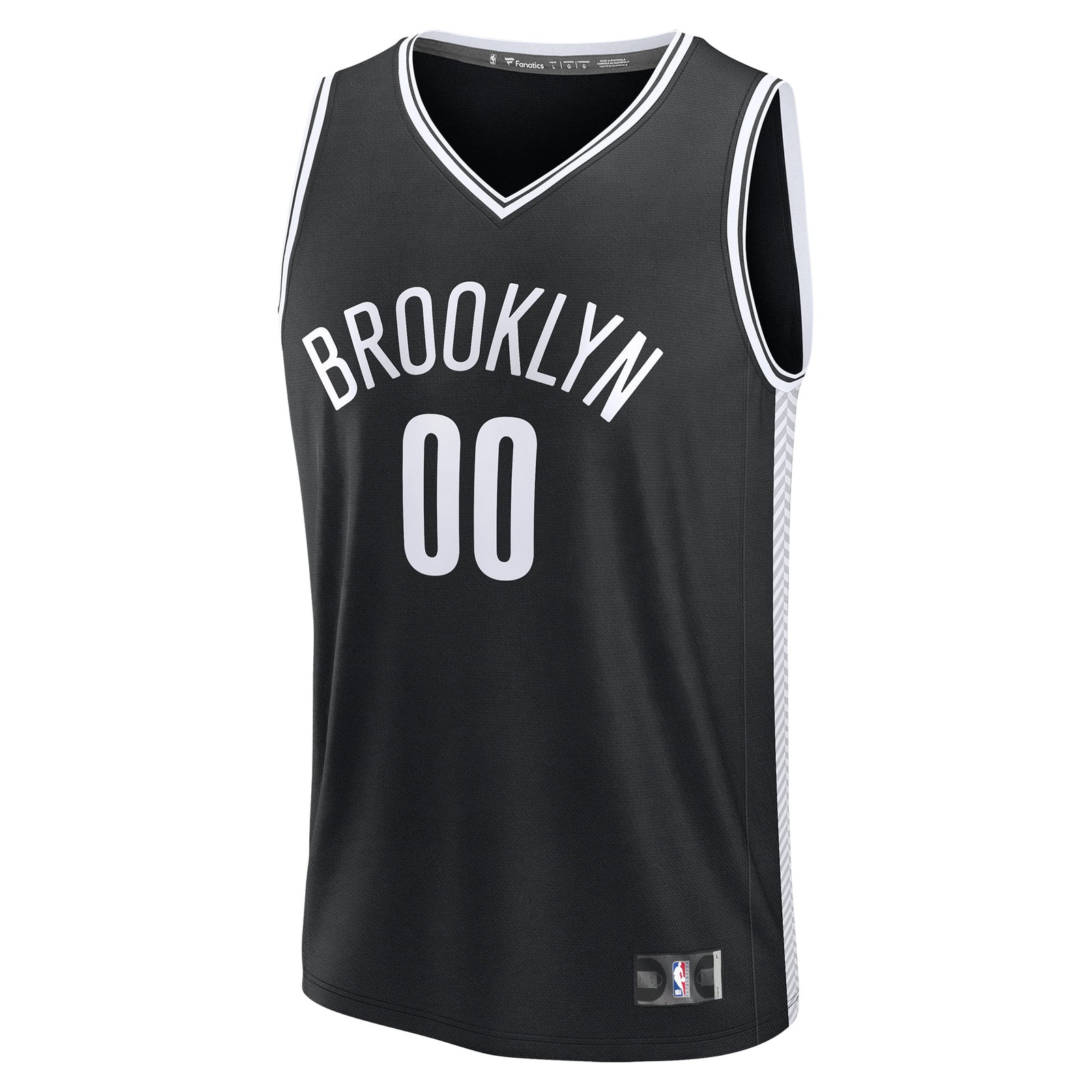 Brooklyn Nets Fast Break Custom Jersey Icon Edition Black - front view