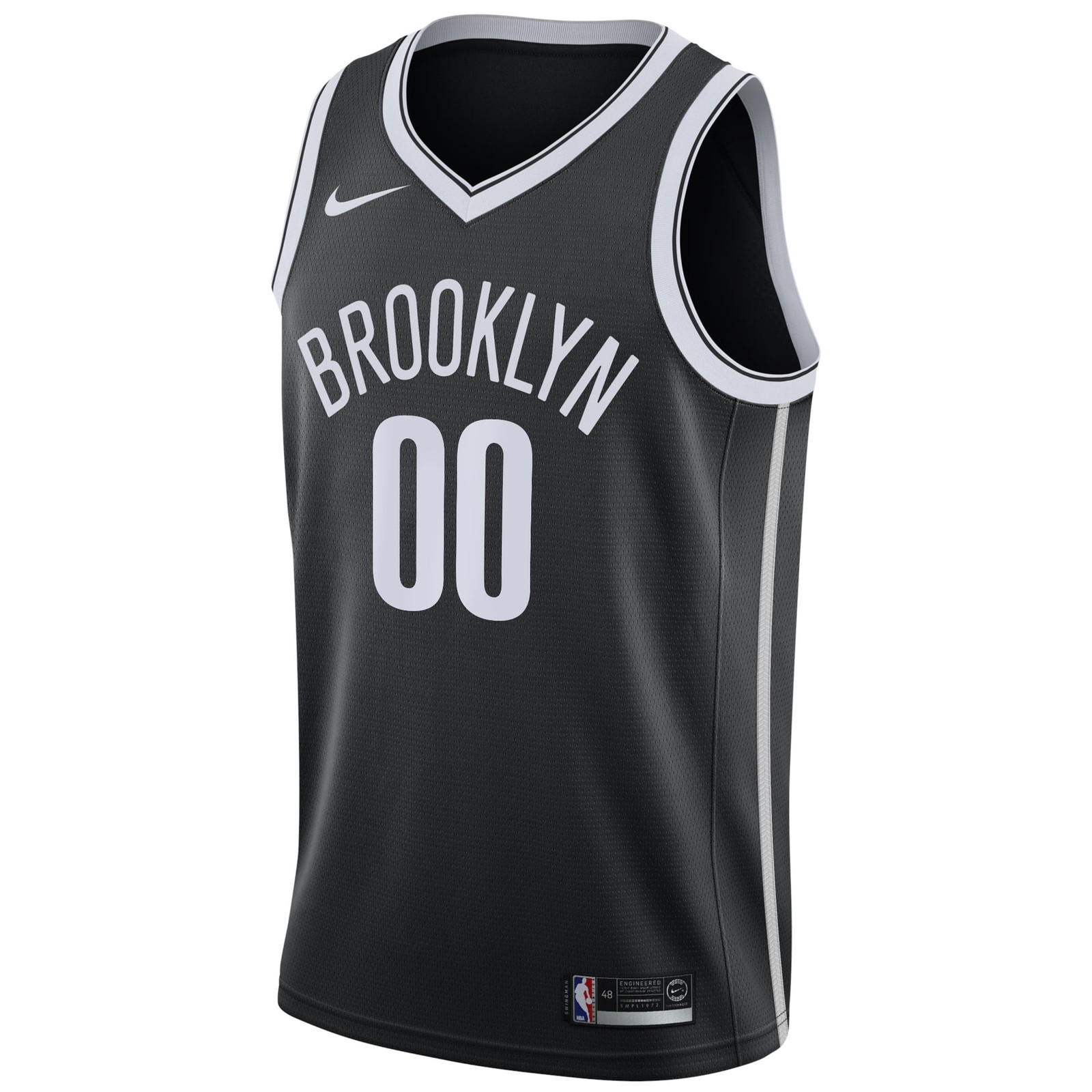 Brooklyn Nets Swingman Custom Jersey Black Icon Edition - front view